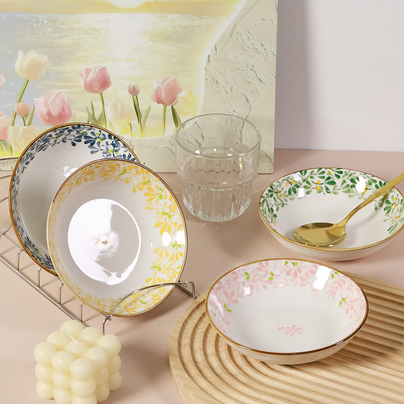 四季繁花吐骨碟家用小吃碟