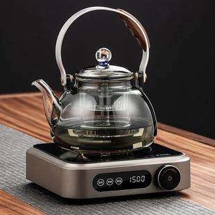 铝合金电陶炉套装 新款 超薄加厚玻璃提梁蒸煮茶壶烧水家用泡茶养生