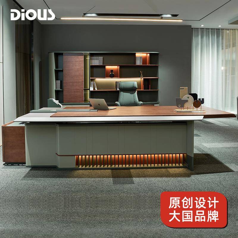 百川简约现代环保办公家具总裁桌商用经理老板桌办公班台