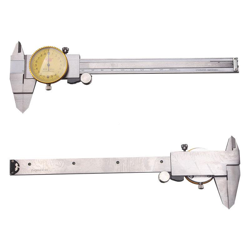 品海量正恒无品牌/150mm 薄上片带表卡尺