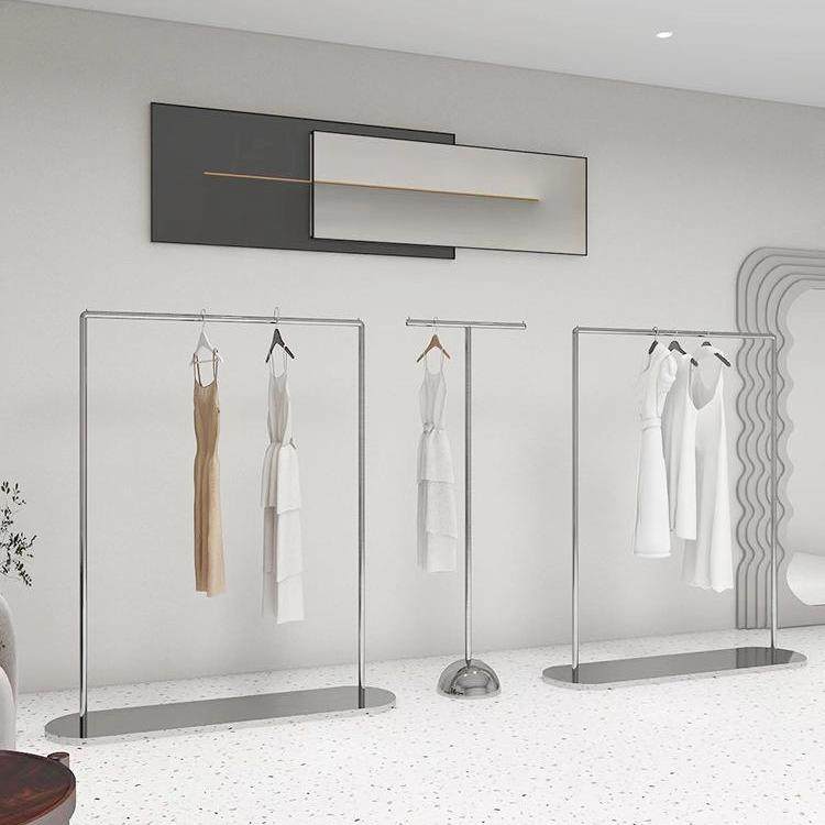 服装店中岛展示架落地式不锈钢挂衣架简约女装店陈列道具中间货架,户外/登山/野营/旅行用品,抄网杆,淘宝优惠券,粉丝福利购,淘宝优惠卷