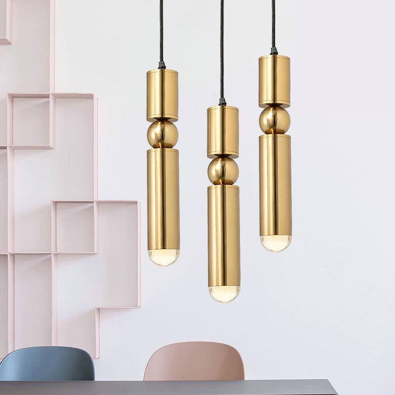 北金属店小吊灯厅吧台TS034简约走廊咖啡欧厅服装餐金色装饰单头