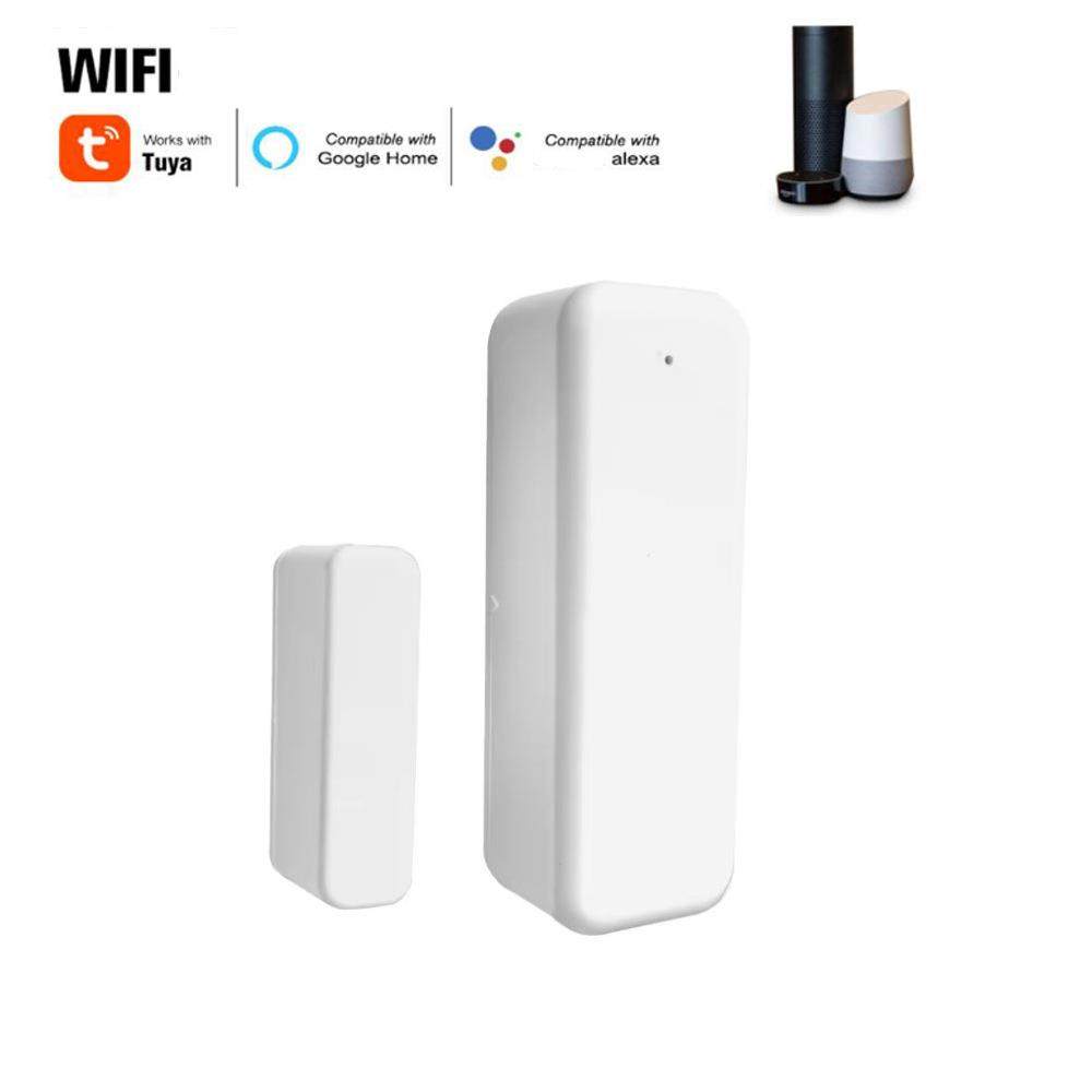 wifi门磁报警器智能WIFI door sensor对接alexa涂鸦门窗报警器