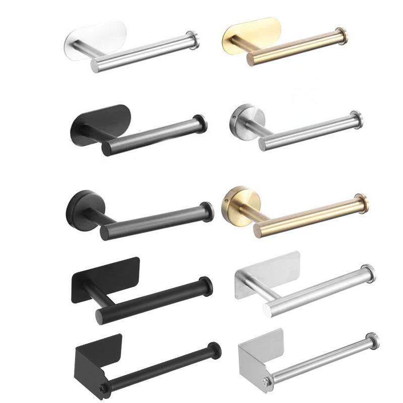 免打孔方纸巾架跨境不锈钢厨房纸巾收纳架浴室卷纸架卫生间厕纸