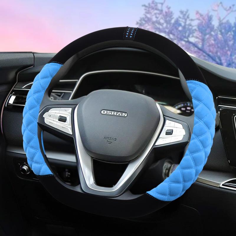 2021款长安欧尚X5方向盘套冬天X7plus冬季短毛绒男士d型车内用品