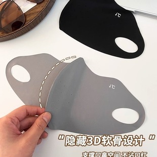 新款 冰丝防晒口罩 立体痕薄款 透气遮阳防紫外线口罩女高颜值夏季