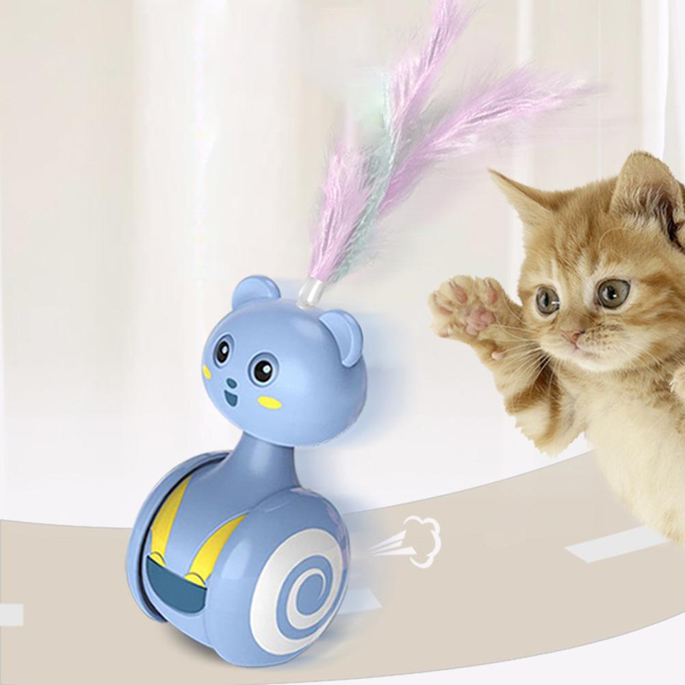 Automatic Cat Toys Tumbler Games Interactive Funny Teaser Fe