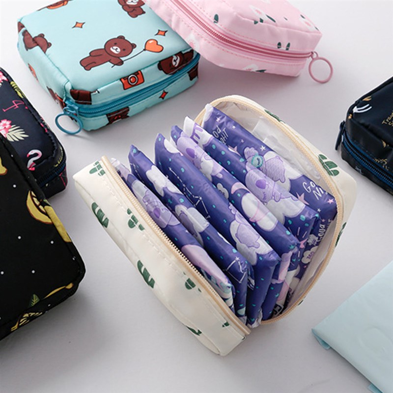 Women Tampon Storage Bag Sanitary Pad Pouch Napkin Cosmetic