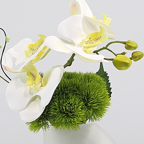 现代仿真花艺玻璃插花器样板房客厅茶几餐桌售楼处洽谈桌软装摆件