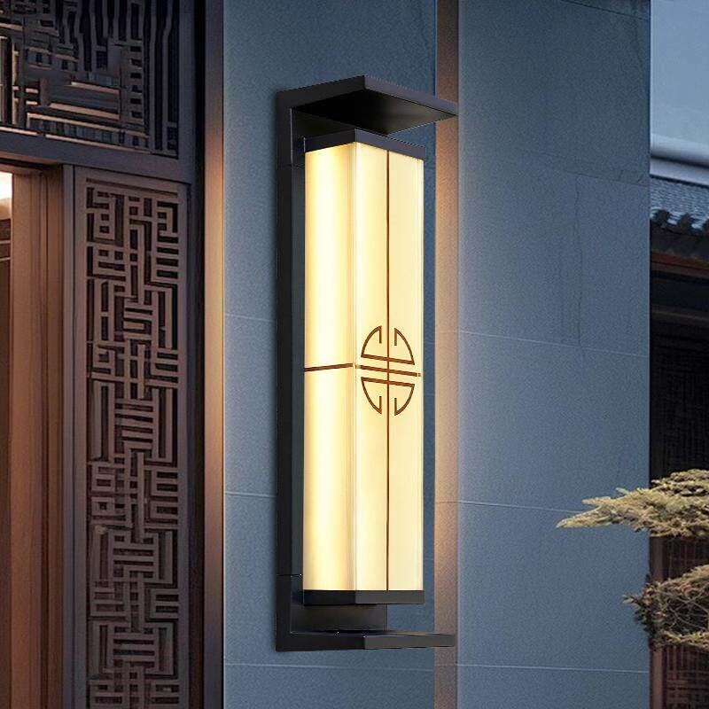 不锈钢材质户外防水壁灯新中式庭院灯太阳能壁灯别墅复古大门灯
