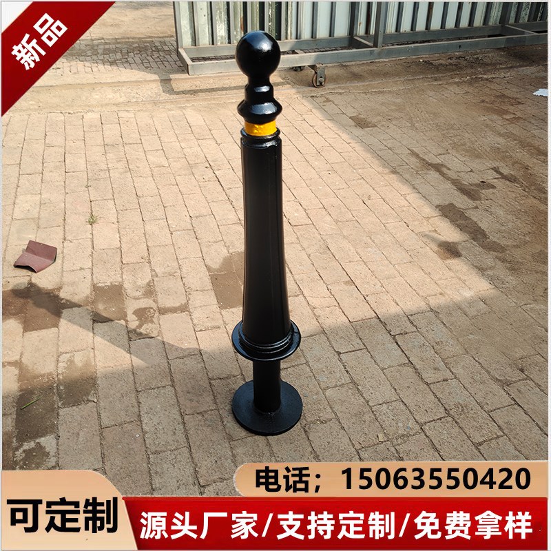 铸铁罗马立柱人行道桩止车防撞栏杆路桩景区链条围栏河道铁链护栏