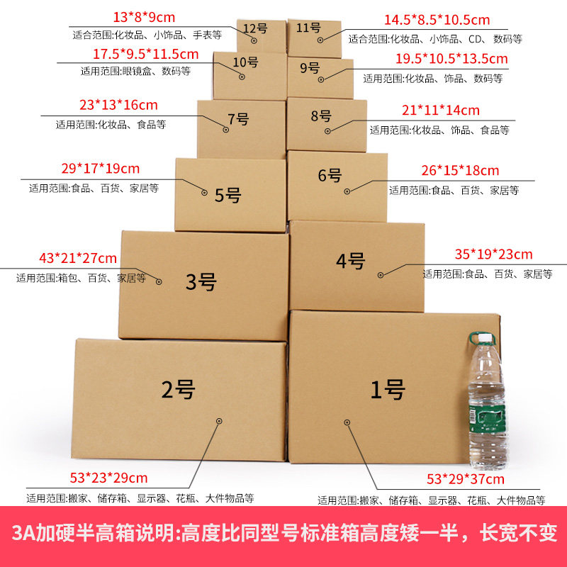 纸箱邮政箱快递物流搬家发货打包箱小饰品纸盒子瓦楞纸板箱子