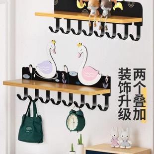 饰玄关门后墙上承重衣帽钩强力粘钩 创意挂钩免打孔置物架挂衣架装