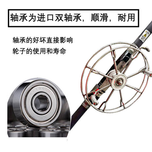 谷麦轮全金属手拨轮八卦轮前打轮带卸力盘车筏钓轮双轴承矶钓车盘