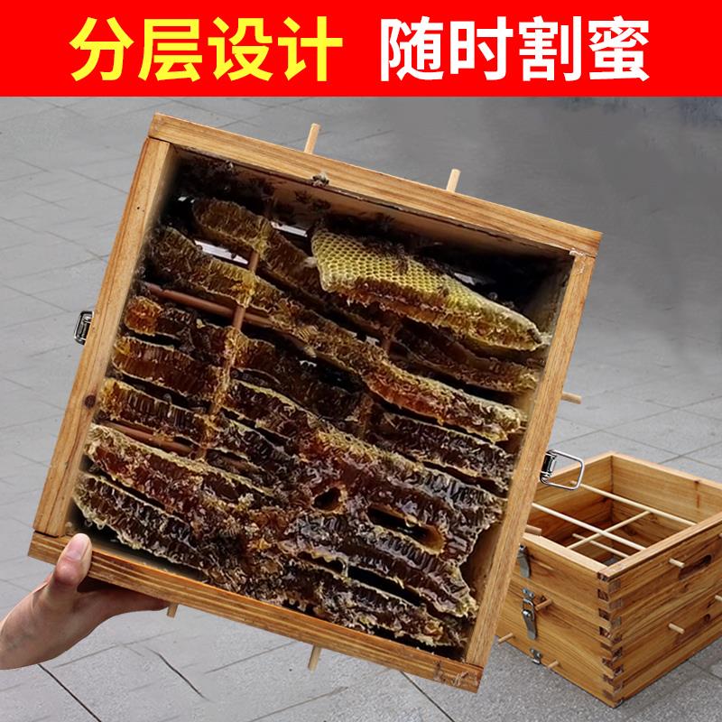 懒人蜂箱中蜂养殖土养格子箱养蜂专用工具散装蜜蜂箱诱蜂格子蜂箱