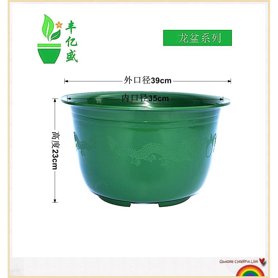加厚无孔荷花盆睡莲盆碗莲盆水培盆圆形青龙盆种花种树塑料花盆
