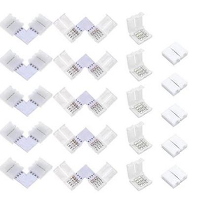 5050 RGB LED灯带连接器 4P 10MM 裸板灯带快速接线端子 RGB 套装