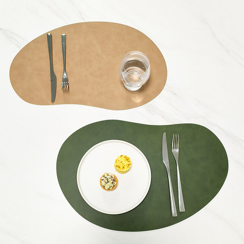 西垫皮革防水防油餐垫双面隔热垫