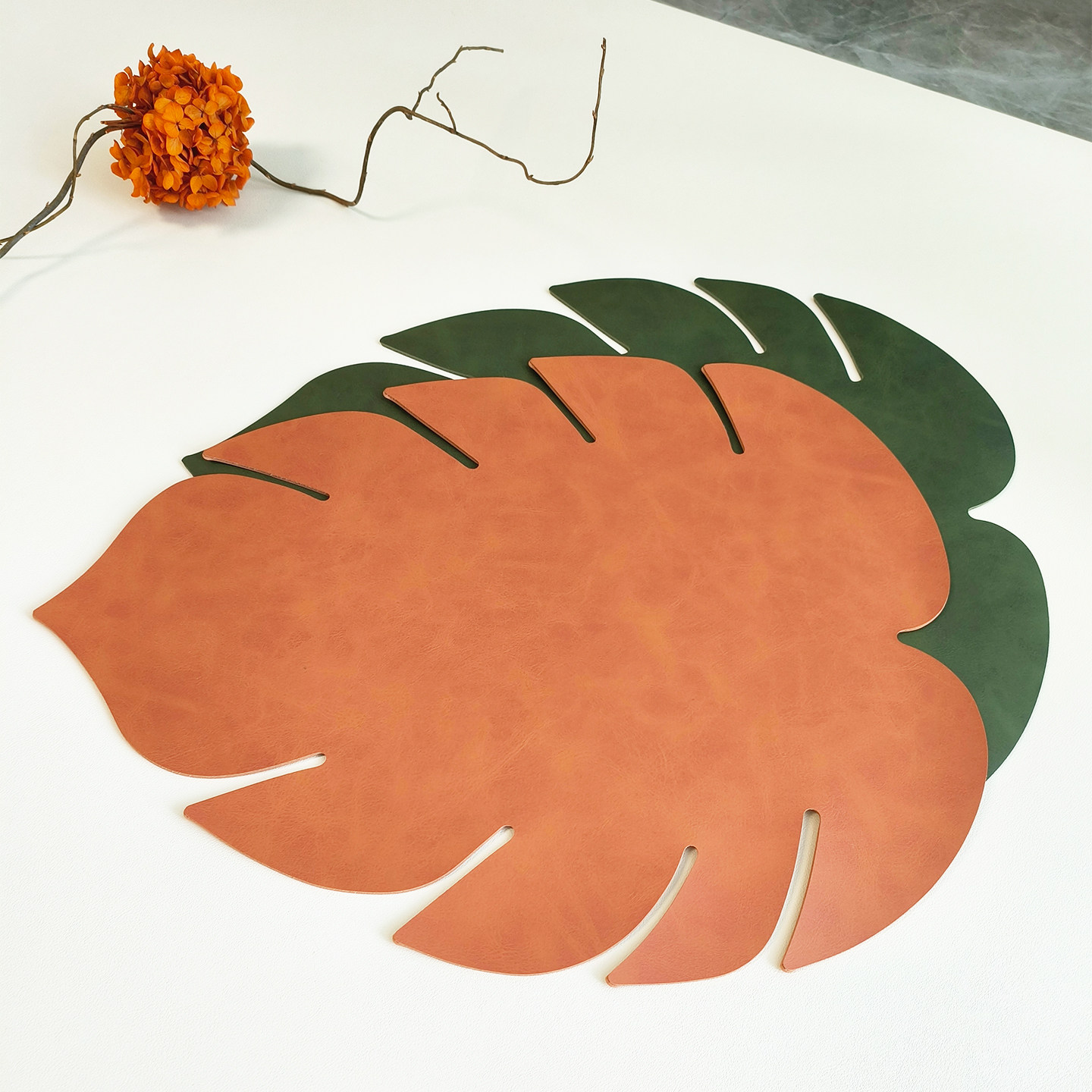 西垫餐垫防水防油免洗隔热垫高颜值龟背竹皮革桌垫双面用环保垫子,居家布艺,餐垫,淘宝优惠券,粉丝福利购,淘宝优惠卷