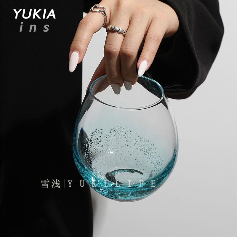 {海若不隐 烟雨落晴天}中古VINTAGE威士忌杯泡泡玻璃杯啤酒杯水杯