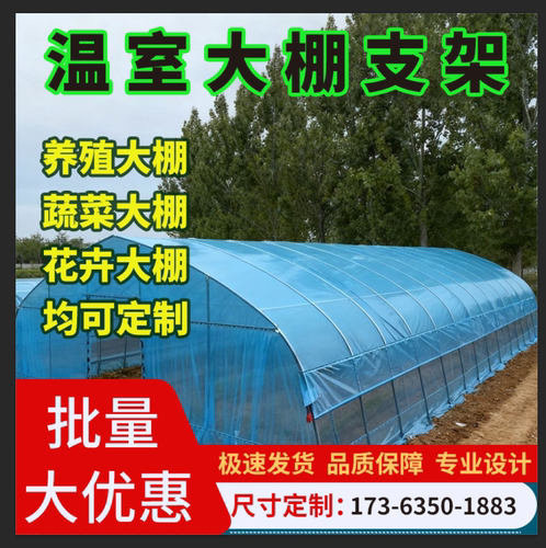 温室大棚热镀锌钢管骨架家用种植蔬菜大棚养猪椭圆管养殖大棚钢管