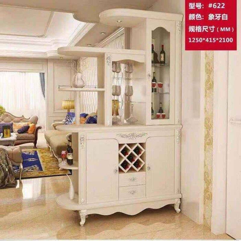 欧式客厅隔间柜进门玄关柜酒柜门厅屏风双面装饰柜多功能烤漆鞋柜