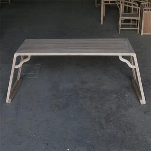 新中式实木画案茶桌书琴茬桌写字法木桌北方034榆白白胚明式工厂