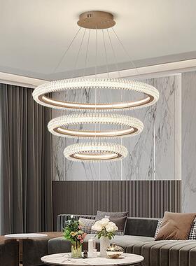 简现约代轻奢灯圆环餐厅吊43027台设计师家用客厅吊灯艺术餐厅吧