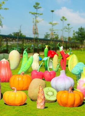 仿真水果雕蔬菜摆户场外玻璃钢植物塑园林景71379观农采摘园装件