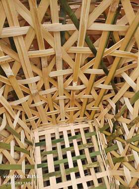 筐竹收制品竹编纳35757竹篮子插花篮子形杂物筐工艺品竹方箩