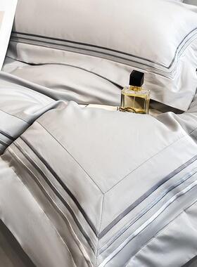 A床类100s长绒棉全棉四件套母婴级纯63316被棉奢套床笠轻酒店风上