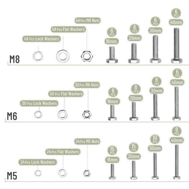 外408PCS六角螺栓配平弹不母套78装跨境螺丝盒钢装304锈六角头螺,农机/农具/农膜,其它农用工具,淘宝优惠券,粉丝福利购,淘宝优惠卷