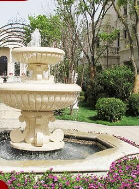 厂提供各造型大理石EVB水景喷泉石雕水种家钵园林景观雕塑设计