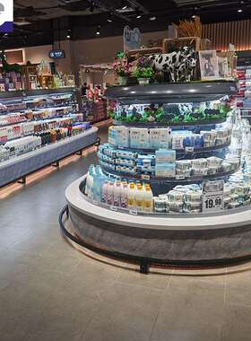 FRP雅绅厂家直供蔬菜水果保鲜柜宝商环用冷柜工超市配套程形风幕