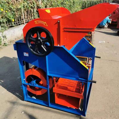 花6551生摘果机家用油大地扶电机汽机四花轮拖拉机摘生干手湿两用