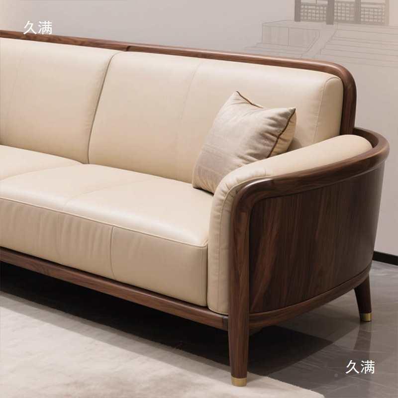 新中美式黑胡桃别木实沙发20250822墅客厅酒店大堂宋木氏学接待沙