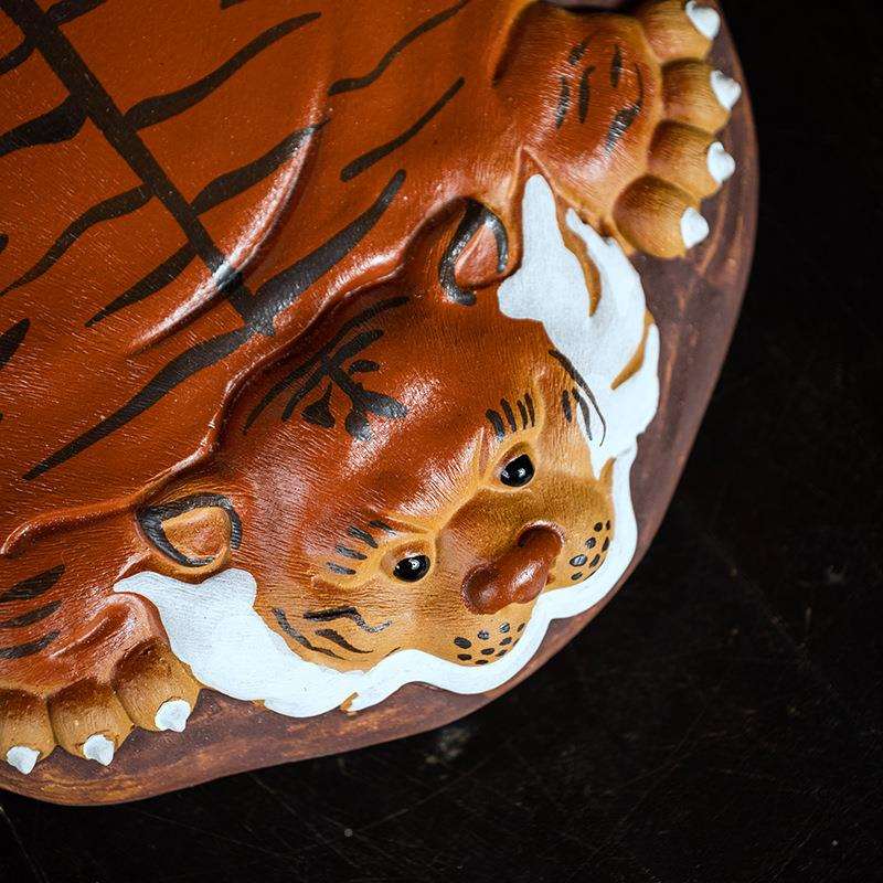 宜202112兴垫紫砂壶承茶托盘手工茶老虎宠皮干泡台小茶家用养壶壶