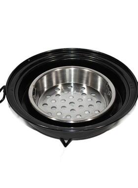 韩式碳烤炉用架商地炉便户外酒精烤炉圆形两用73063小携型不锈钢