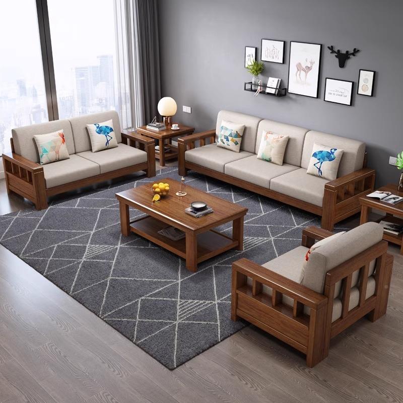 中式实木发客代厅现简约发布艺沙床冬夏两沙用LH-918小户型储物家