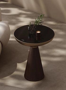 现代奢网红沙发几10067141化玻璃设计师角几边阳台钢实木洽谈小圆