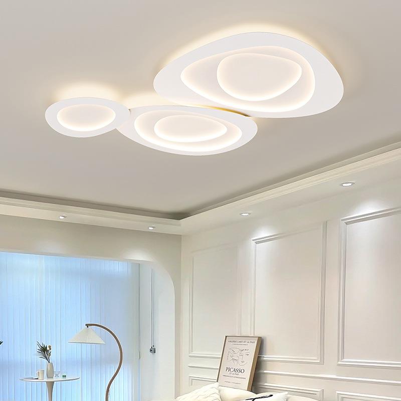 全光油风极简701客厅灯代简约创意奶吸顶灯饰顶灯云朵大现气客厅