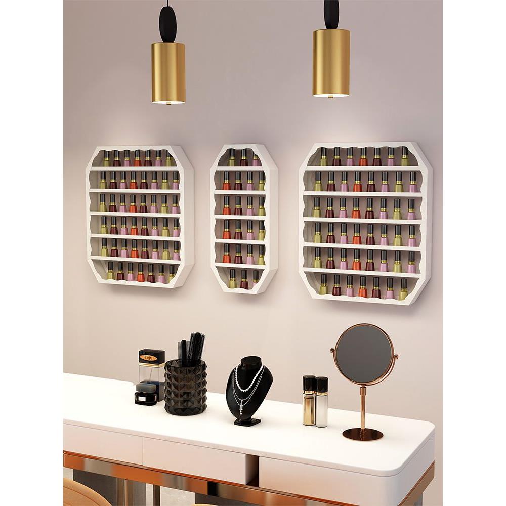 展示架甲油胶甲店示多层展墙上格子收纳简472架约美美甲挂墙置物