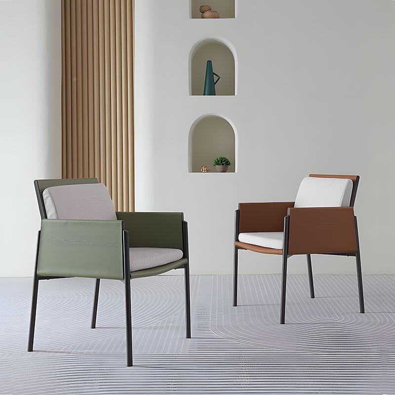 椅书房椅餐子意极式轻奢家用椅简餐桌椅HHY商用洽谈茶桌皮椅革化