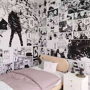 二次元动漫海报墙贴痛包模型壁纸电锯人贴纸进击巨人漫画 画壁纸