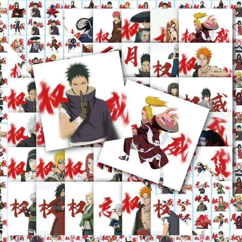 新款120张火影权威贴纸爆款动漫火影忍者周边装饰笔记本手机壳贴
