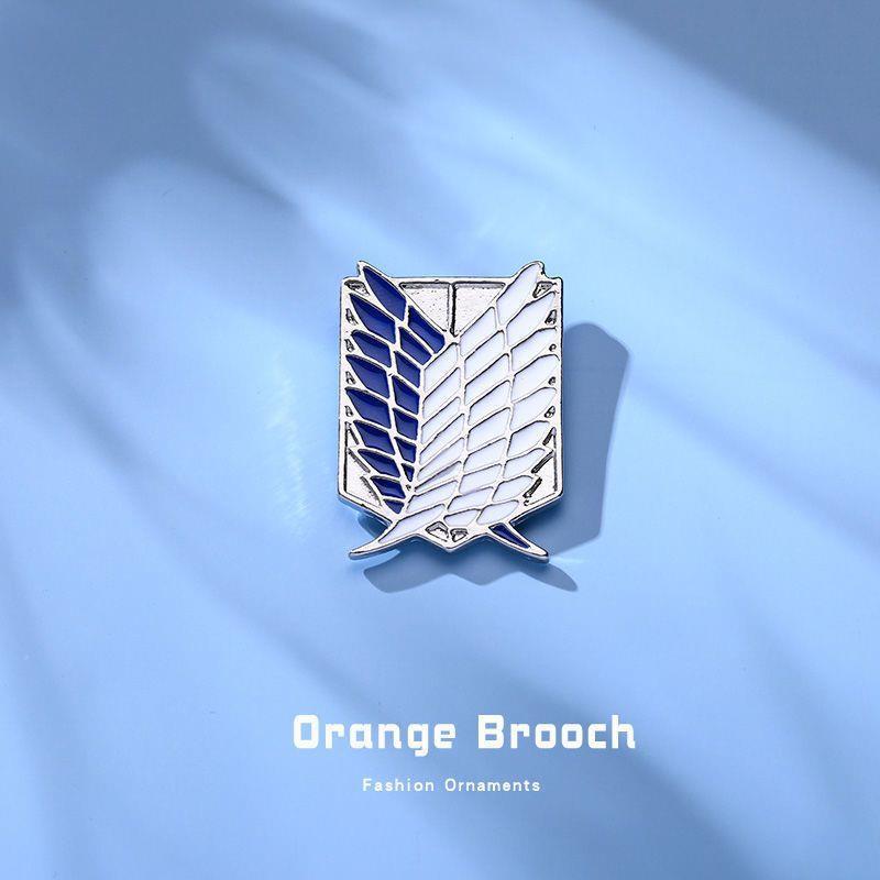 进击巨人周边胸针ins自由之翼卡通可爱日系调查兵团金属徽章别针