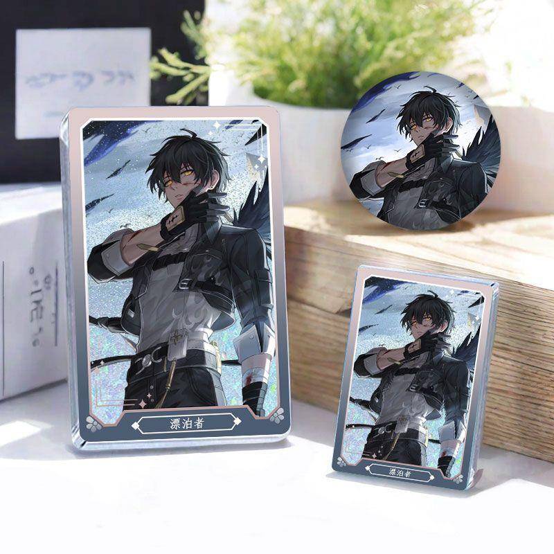 新款漂泊者鸣潮周边流沙麻将吧唧收藏亚克力咕卡套装徽章摆件
