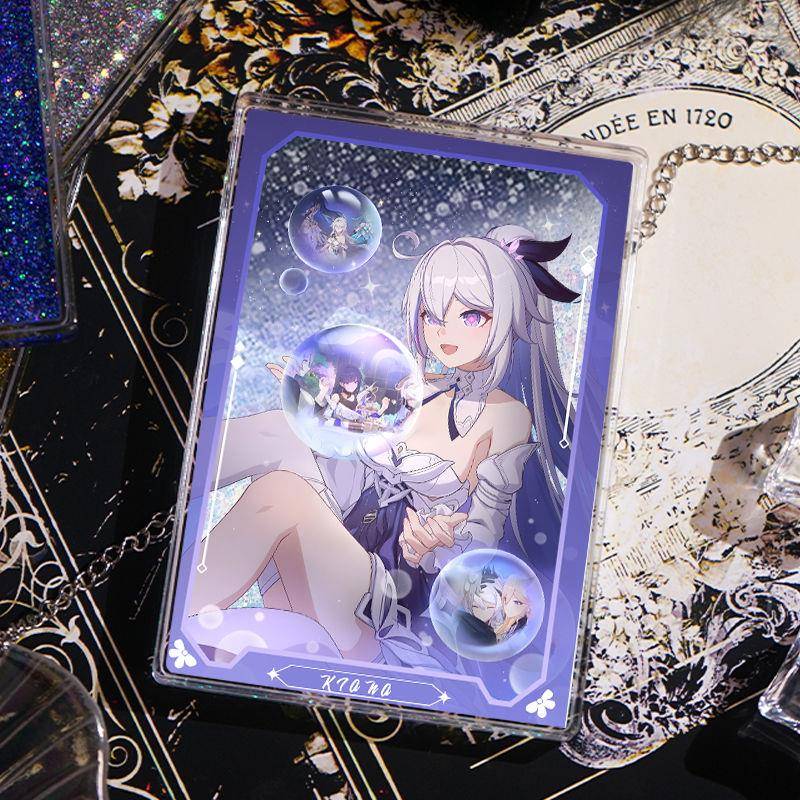 二次元游戏周边琪亚娜生日流沙麻将亚克力流麻亚克力镭射流麻立牌