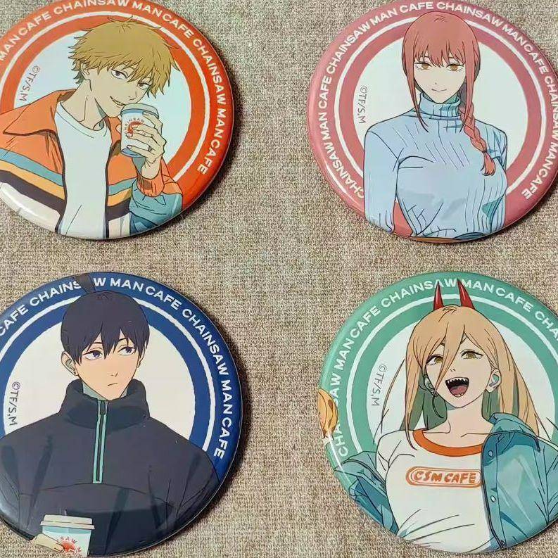 电锯人同款2024cafe联动场贩限定吧唧复刻版帕瓦电次玛奇玛