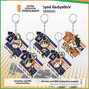 动漫排球少年正版周边钥匙扣挂饰二次元日向翔阳影山飞雄背包挂件